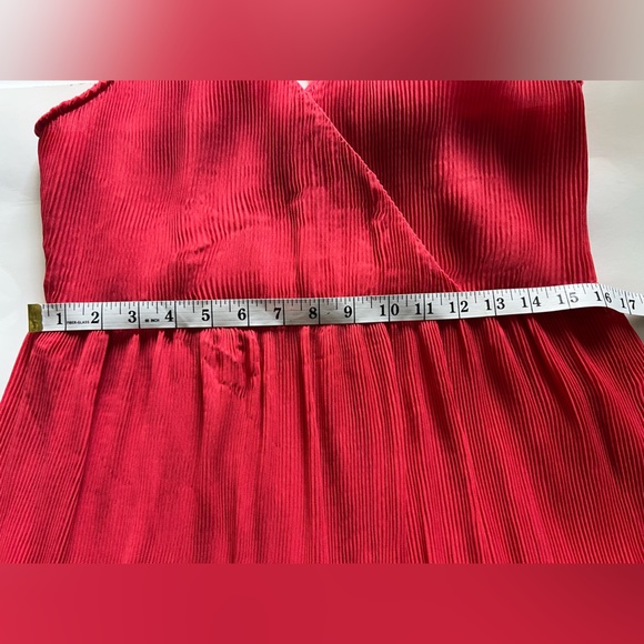 & Other Stories Women's red 100% POLYESTER Midi Dress size 12 Color red - Picture 16 of 16